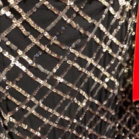 Neiman Marcus Silver Sequins gray strapless dress - Picture 5 of 10